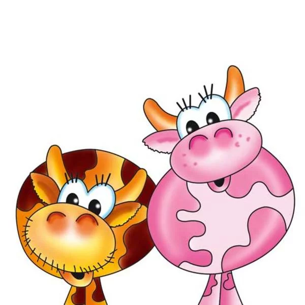 Illustration lustige Kühe für Verpackungsdesign