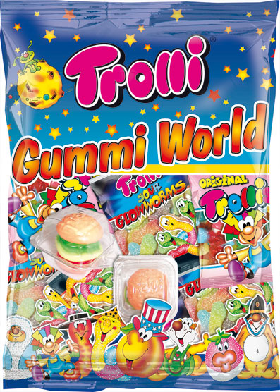 Trolli Gummi World Verpackungsdesign