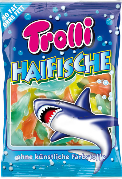 Trolli Haifische Verpackungsgestaltung