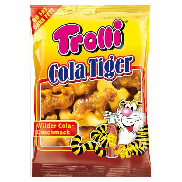 Trolli Cola Tiger Verpackungsdesign